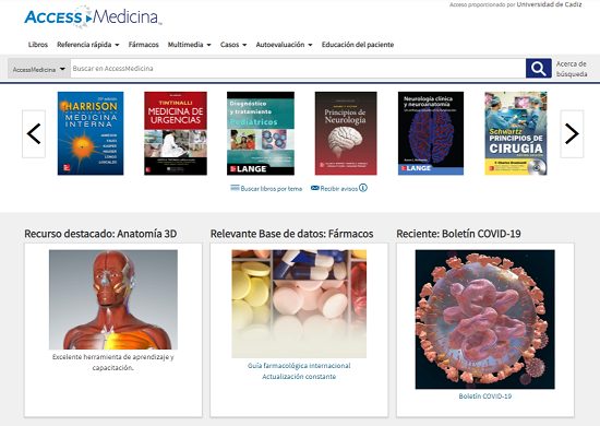 AccessMedicina: libros electrónicos en prueba
