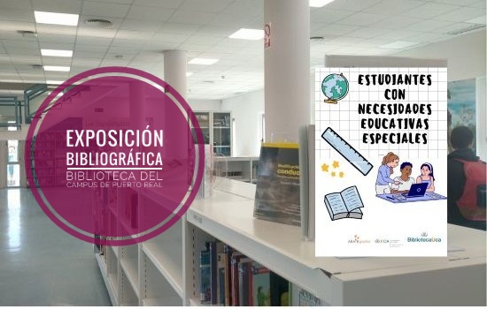 Exposición de libros donados sobre estudiantes con necesidades educativas especiales