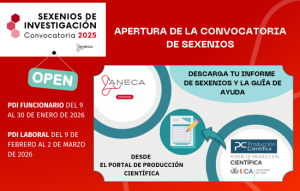 Apertura de la convocatoria de Sexenios 2025