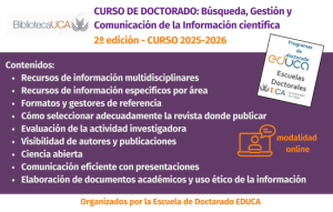 Curso de doctorado: Búsqueda, gestión y comunicación de la Información Científica (2ª ed. 2026)